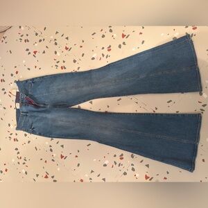 Alice + Olivia Blue Flare Jeans